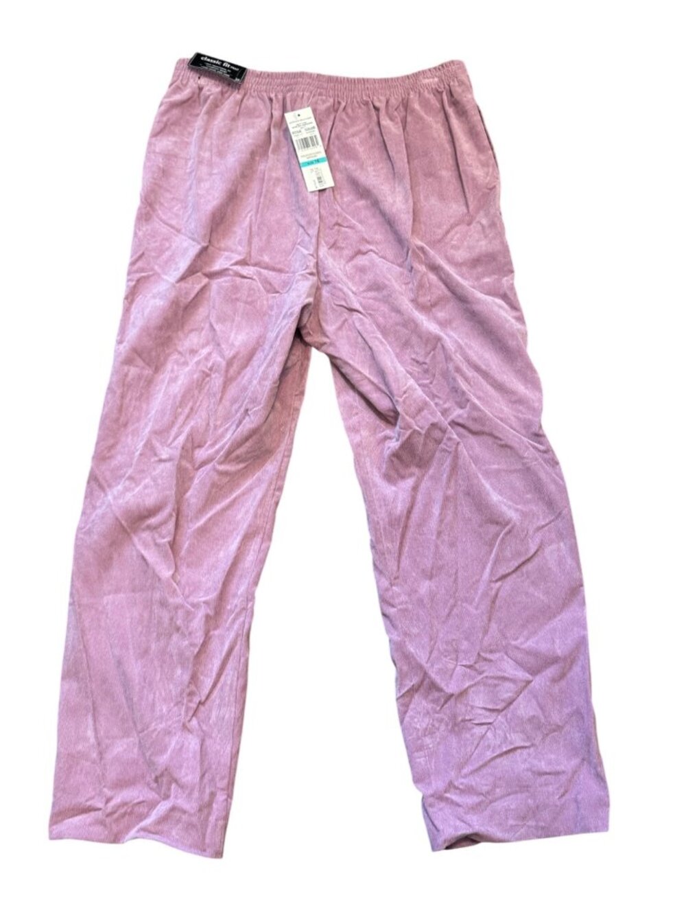 Alfred Dunner Womens Classic Fit Pants Size 16 Polyester Nylon Blend Purple Leso